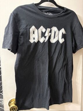 Size Medium AC/DC Black Tee with White Logo